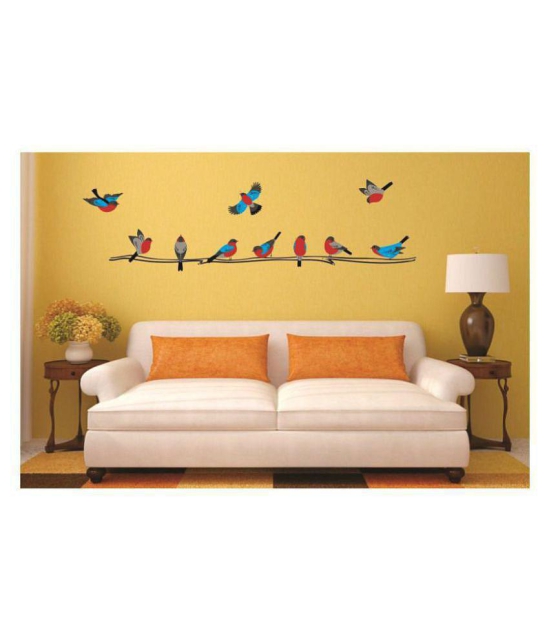 Print Mantras Wall Stickers Beautiful  Birds on a Tree Branch â?¦ Nature Sticker ( 50 x 140 cms )