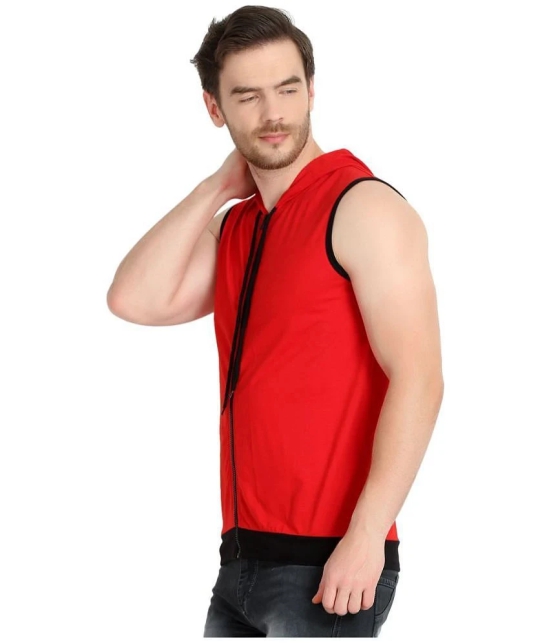 Glito - Red Cotton Blend Regular Fit Mens T-Shirt ( Pack of 1 ) - None