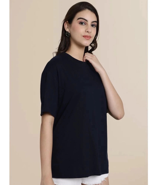 Fabflee Navy Cotton Loose Fit Womens T-Shirt ( Pack of 1 ) - None