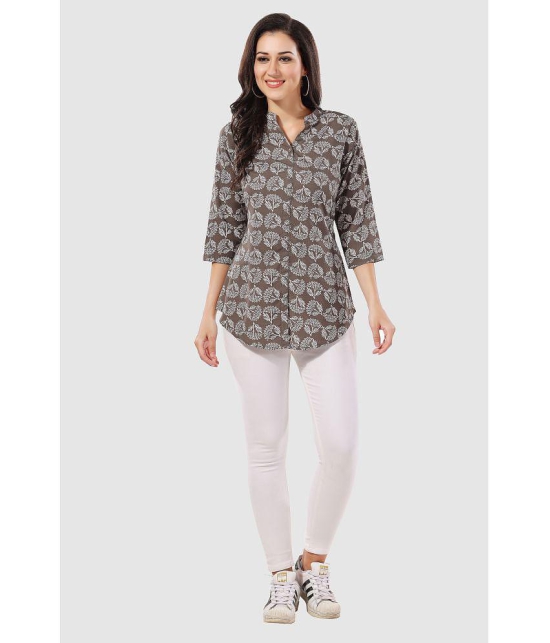 Meher Impex - Brown Crepe Women''s A-Line Top ( Pack of 1 ) - None