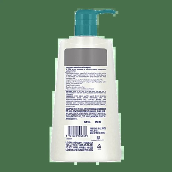 Dove Oxygen Moisture Shampoo, 650 Ml