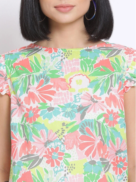 Oxolloxo Multicoloured Floral Printed Regular Top