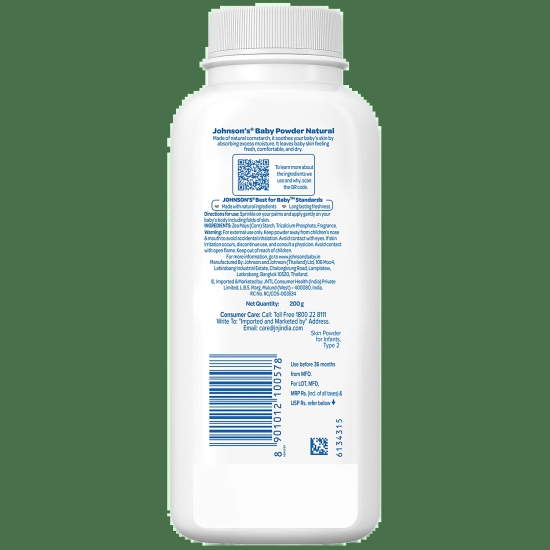 Johnsons Baby Powder, 200 gms