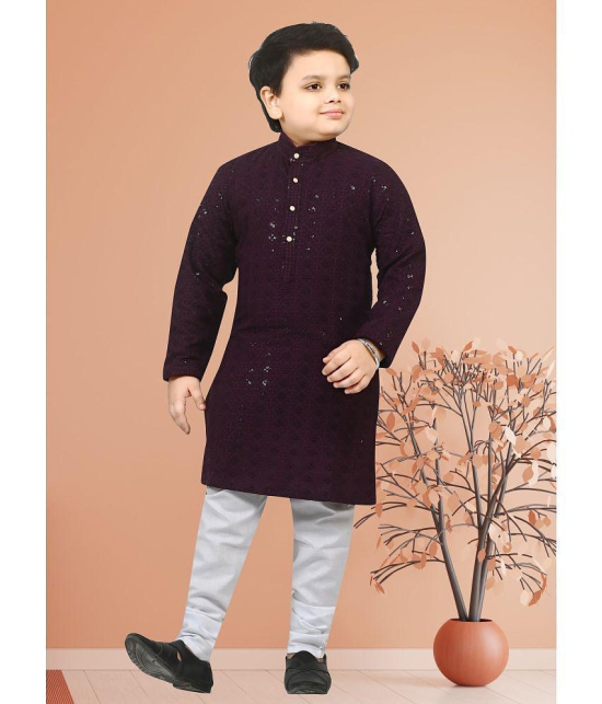 Arshia Fashions Wine Rayon Boys ( Pack of 1 ) - None