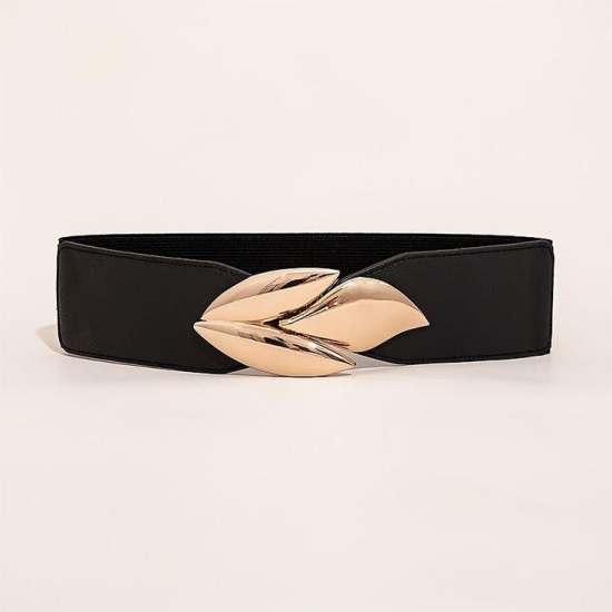 Leaf Black Women Belt