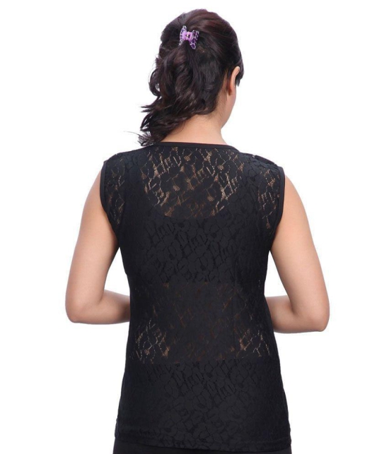 Selfcare Black Net Camisoles - S