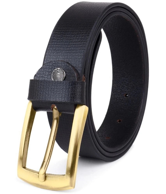 Loopa - Black 100% Leather Mens Formal Belt ( Pack of 1 ) - None