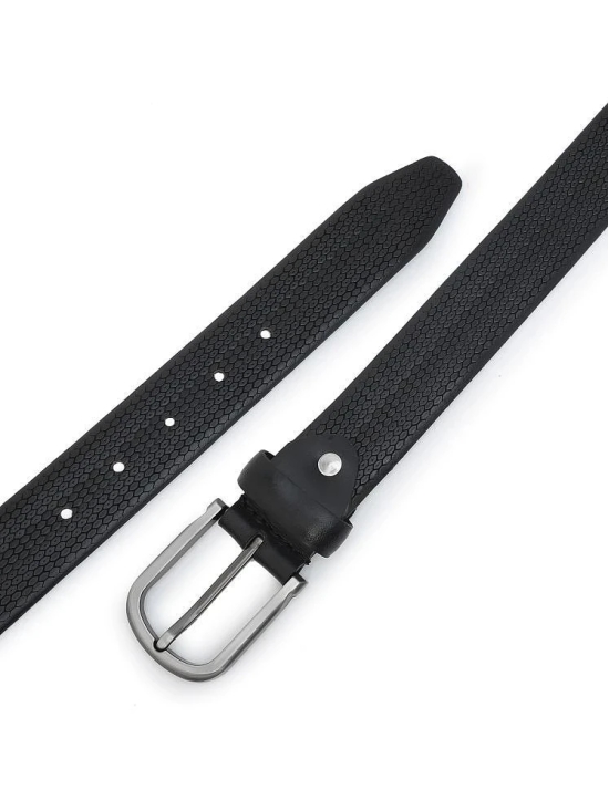 Loopa - Black 100% Leather Mens Formal Belt ( Pack of 1 ) - None