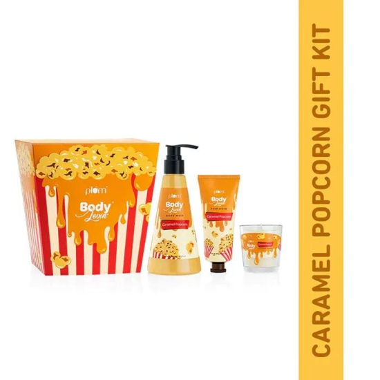 Caramel Popcorn & Chill Gift Kit by Plum BodyLovin'