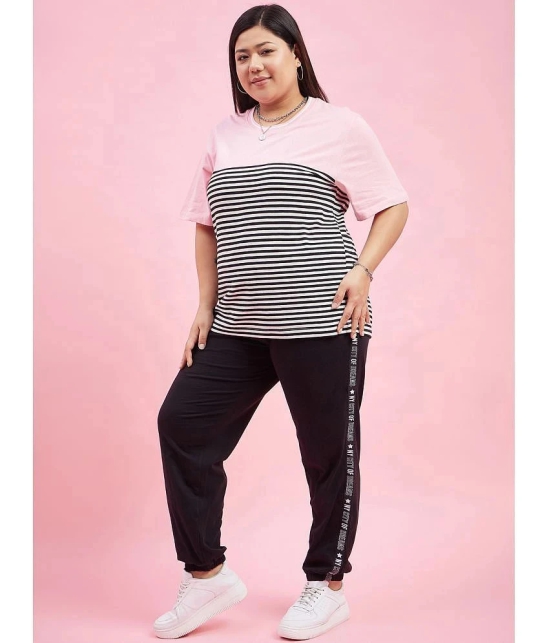 AUSTIVO Pink Striped Pant Top Set - None