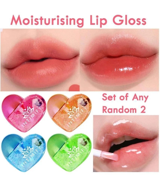 Intimify Lip Nourishing Shiny Lip Gloss, Transparent Glossy Lip Gloss, Red Lips, Pink Lips, 10Ml