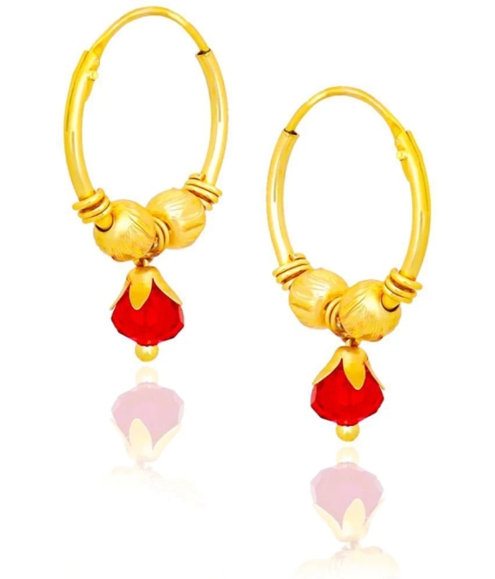 LUV FASHION Red Hoops Earrings ( Pack of 1 ) - Red