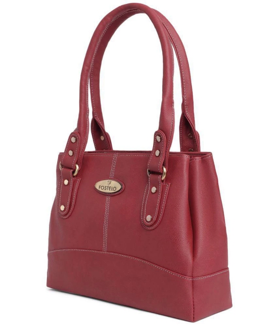 Fostelo - Maroon PU Shoulder Bag - Maroon