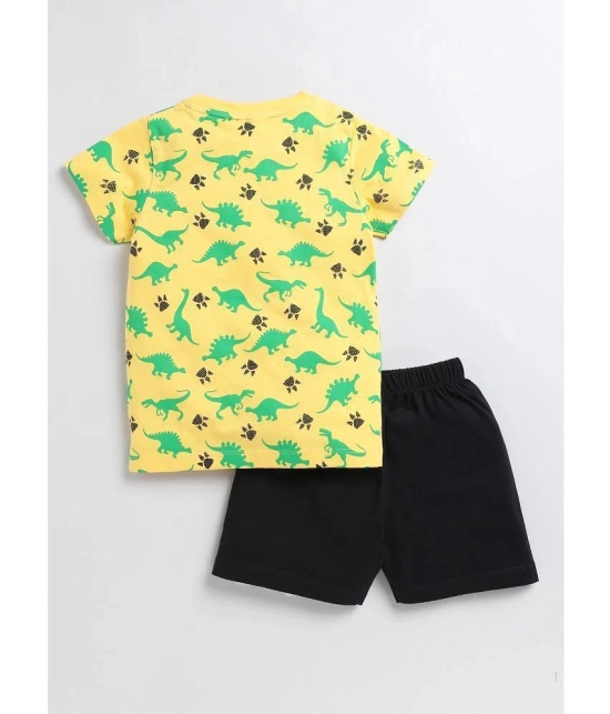 Supersquad Yellow Cotton Unisex T-Shirt & Shorts ( Pack of 1 ) - None