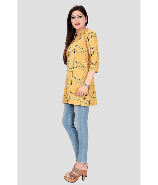 Meher Impex - Mustard Rayon Women''s Straight Kurti ( Pack of 1 ) - None