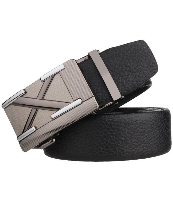 Zacharias - Black Leather Men's Casual Belt ( Pack of 1 ) - None