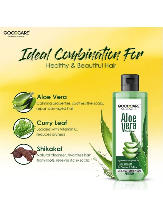 Goodcare AloeVera Shampoo with AloeVera , Shikakai & curryleaf I Anti-Dandruff -200ml