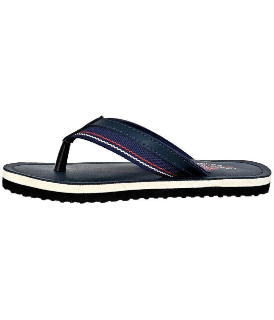 GRASS WALK - Navy Blue Men's Thong Flip Flop - None