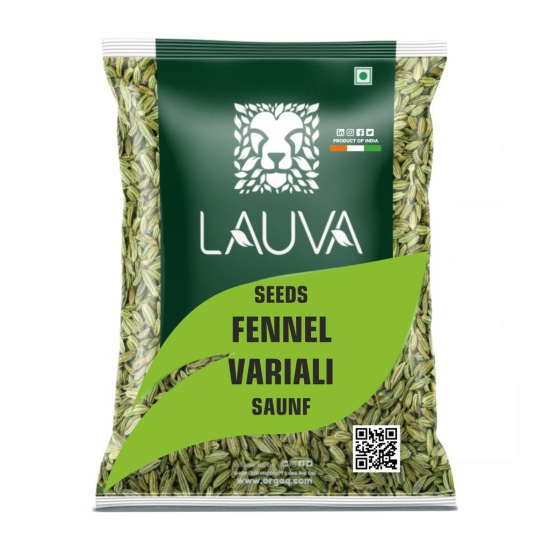 LAUVA Natural Regular Fennel Seeds I Saunf I Variyali I Whole Indian Spices