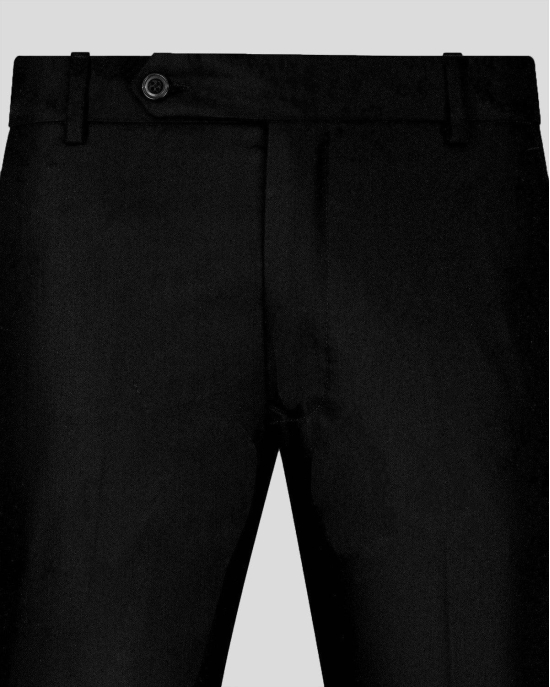 Black Normal Fit Trousers-34