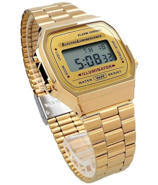 Newman Gold Metal Digital Mens Watch