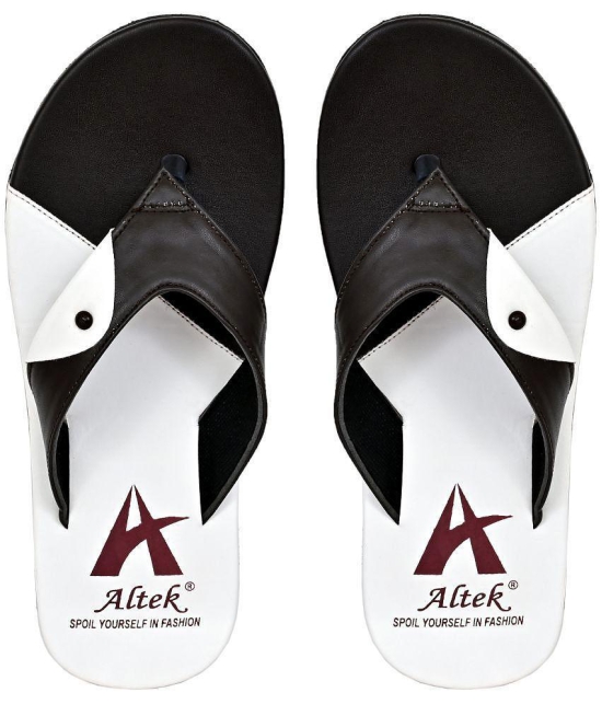 Altek - Brown Mens Thong Flip Flop - None