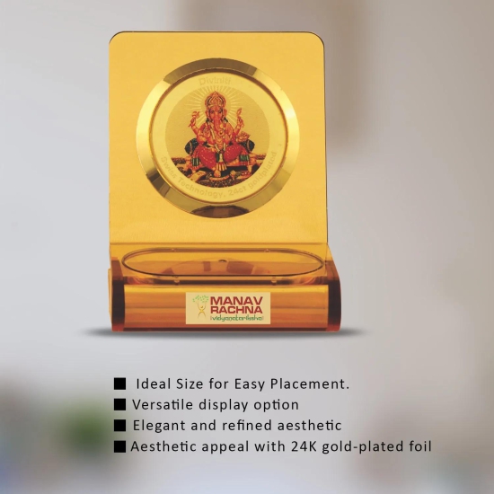 24K Gold Plated Ganesha Customized Photo Frame For Corporate Gifting