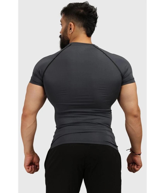 Fuaark - Grey Polyester Slim Fit Mens Compression T-Shirt ( Pack of 1 ) - None