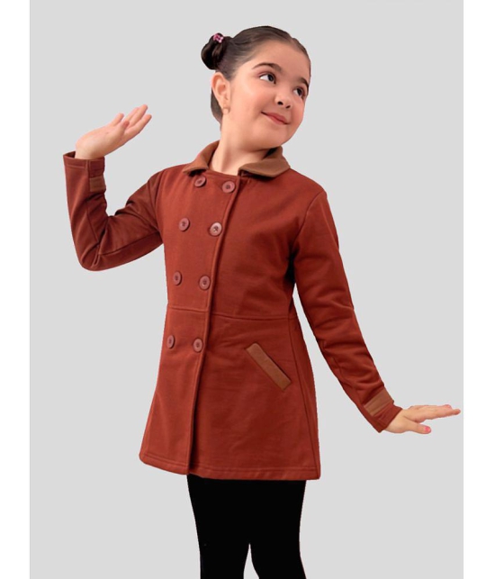 Naughty Ninos Chocolate Brown Fleece Girl's Coats ( Pack of 1 ) - None