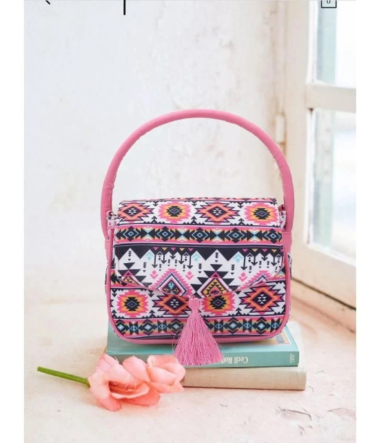 Anekaant - Pink Cotton Sling Bag - Pink