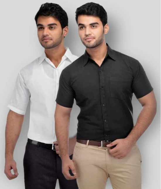 DESHBANDHU DBK - Multicolor Cotton Regular Fit Mens Formal Shirt (Pack of 2) - None