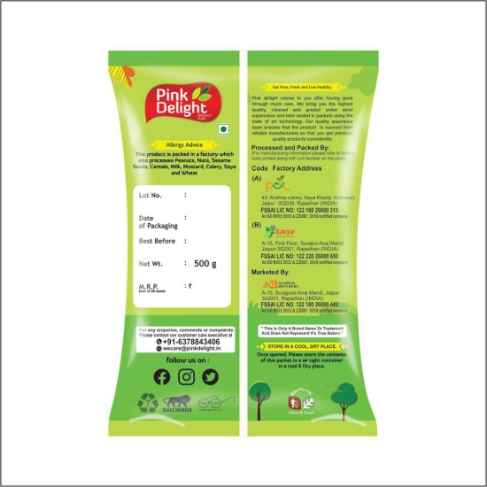 Pink Delight Moong Hari Daal | Moong Chilka Daal | 1 Kg Pack