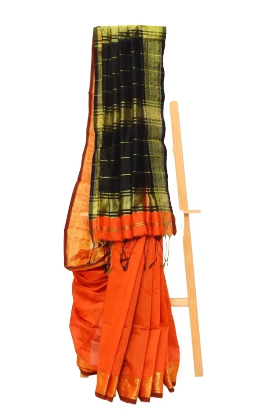 Tisser Maheshwari silk saree  with blouse piece