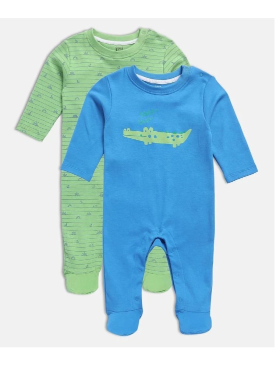 MINI KLUB Multicolor Cotton Bodysuit For Baby Boy ( Pack of 2 ) - None