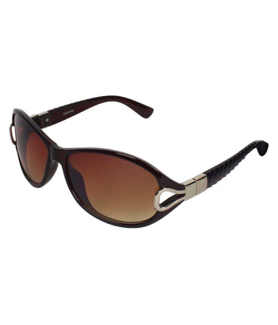 Creature Brown Cat Eye Sunglasses ( GAGA-103 ) - Medium