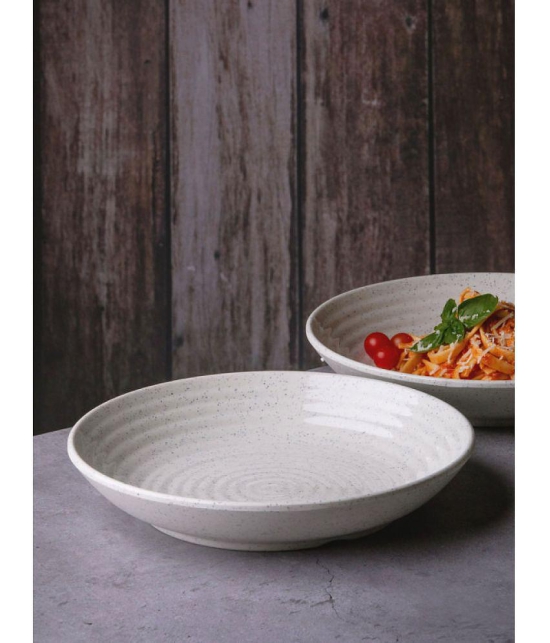 GoodHomes 2 Pcs Melamine White Full Plate - White