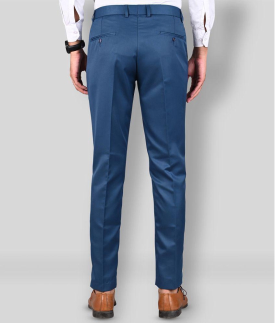 MANCREW - Blue Polycotton Slim - Fit Men's Formal Pants ( Pack of 1 ) - None