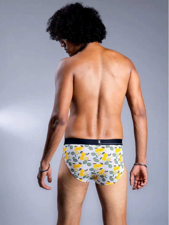 Men's Briefs - Lemon Crush-2XL