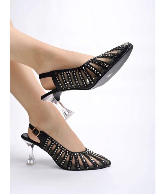 Shoetopia - Black Women''s Sandal Heels - None