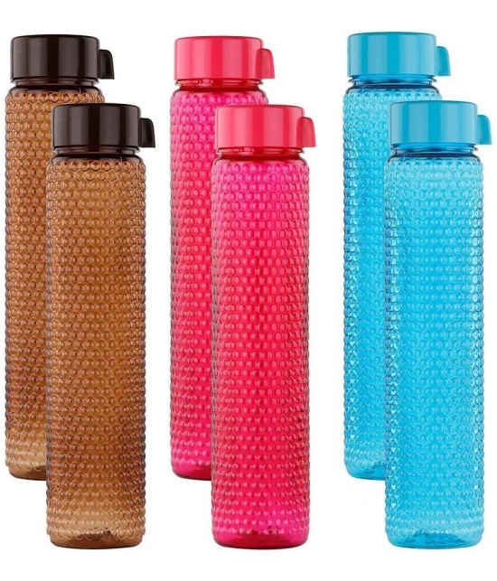 Oliveware Multicolour Water Bottle 400 mL ( Set of 6 ) - Multicolour