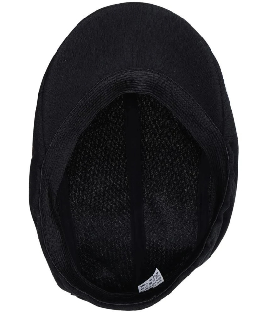 Zacharias Black Cotton Mens Cap ( Pack of 1 ) - Black