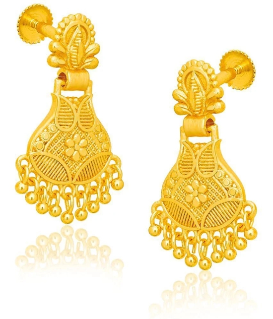 LUV FASHION Golden Chandbalis Earrings ( Pack of 1 ) - Golden