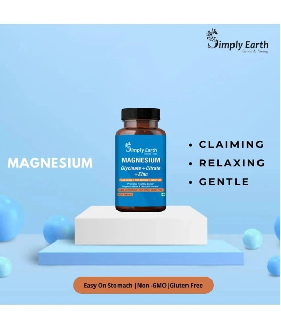 Simply Earth Magnesium Complex Supplements - 120 Veg Tablets With Magnesium Glycinate