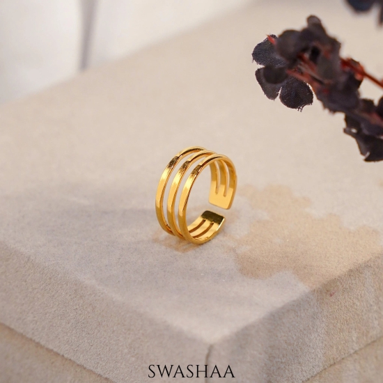 Irya 18K Gold Plated Ring-Gold