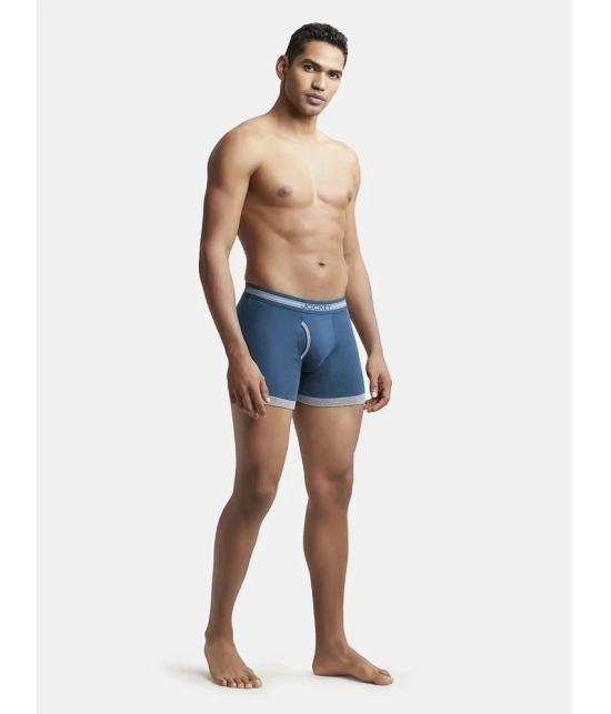 Jockey 1017 Men Super Combed Cotton Rib Solid Boxer Brief-Reflecting Pond & Mid Grey Mel (Pack of 2) - None