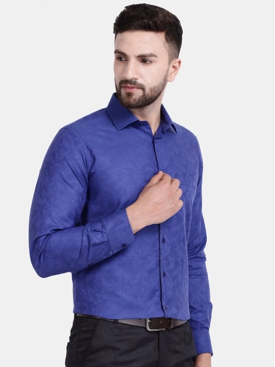 Premium Geometric Printed Cotton Formal Shirt