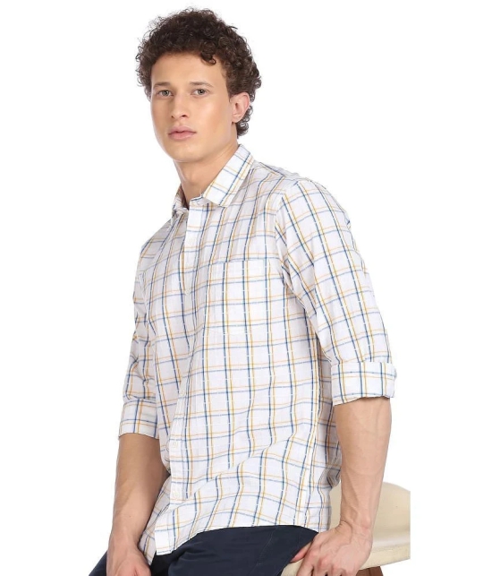 Ruggers - 100 Percent Cotton Regular Fit White Mens Casual Shirt ( Pack of 1 ) - None