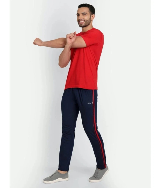 Zeffit - Navy Cotton Blend Mens Trackpants ( Pack of 1 ) - None