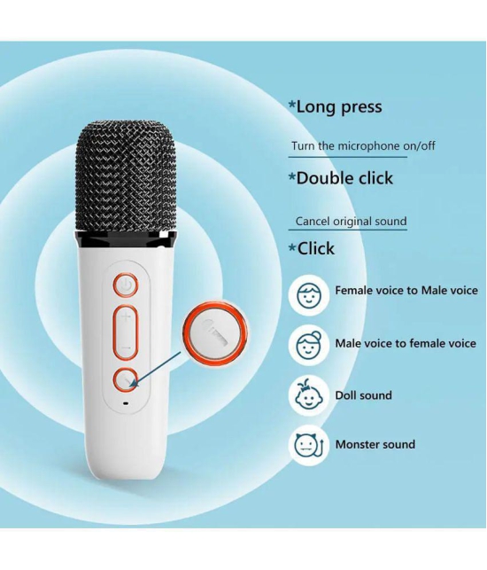 COREGENIX Karaoke Y1 10 W Bluetooth Speaker Bluetooth V 5.3 with USB,SD card Slot,Aux,3D Bass Playback Time 10 hrs Assorted - Assorted