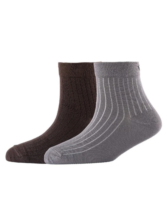 Men Pack Of 2 Striped Cotton Ankle Length Socks